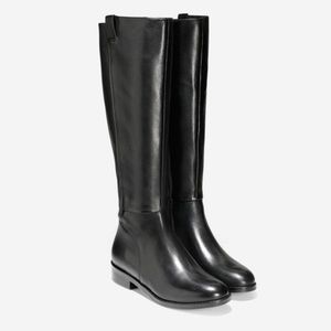 Cole Haan Women's Black Leather Katrina Riding Boot size 6